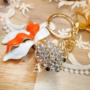 키링 악세사리 큐빅 열쇠고리 재물운 풍수소품 잉어
