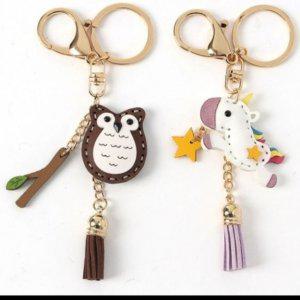 키링 DP72184 가방고리 커플템 열쇠고리 키홀더 2종세트부엉이와 유니콘