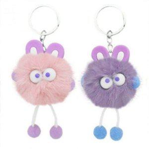 키링 먼지인형 2개세트 열쇠고리 가방고리 키홀더 폼폼 캐릭터