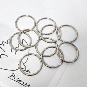 키링 38mm 10개 키링부자재 전기도금 오링 실버 연결고리 O링