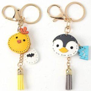 키링 키홀더커플템 병아리 DP72187 가방고리 펭귄 2종세트 열쇠고리