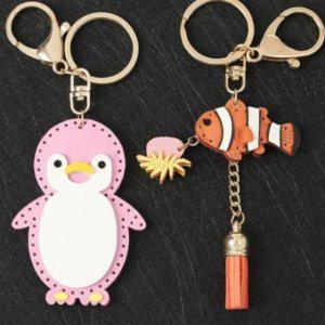 키링 키홀더 DP72188 열쇠고리 물고기 2종세트 가방고리 펭귄 커플템