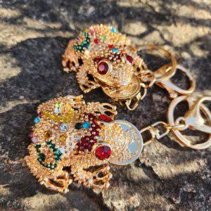 키링 돈 재물 삼족두꺼비 큐빅