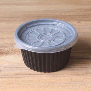 일회용 소스용기 105파이 PP용기 중 블랙 1000세트 전자렌지 가능 국 밥 용기