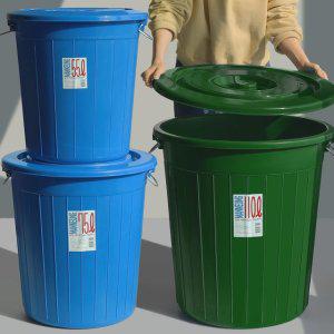 대용량 파란통 소금보관통 간수제거 만능용기 110L