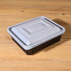 찜용기 HP 미니 사각찜용기 23197 블랙 200세트 일회용 배달 찜닭포장 용기