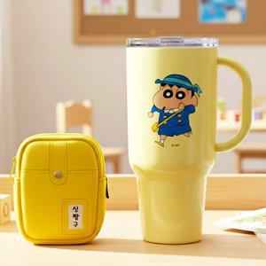 짱구 미니 파우치 빅핸들 텀블러세트 880ml-유치원짱구