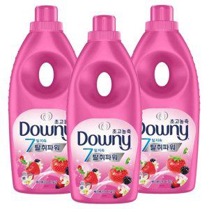 다우니 핑크 베리베리와 바닐라 1L x 3개 초고농축 섬유유연제본품