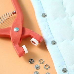 똑딱단추 펜치 펀칭기 금속단추 세트 100P 의류부자재 바느질도구 수예용품