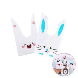 토끼 선물포장지 봉투 예쁜 포장지 쿠키 간식 답례품 50P 18cm
