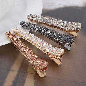 큐빅집게 헤어핀 진주 앞머리 고정핀 미니 집게핀 예쁜