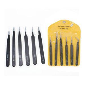 정밀핀셋 6종세트 미세핀셋 조립 방지 비즈공예 작업 포셉 트위저 집게