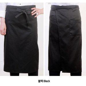 블랙 고급 앞치마 조리 카페 바리스타 쉐프복 롱앞치마 작업 주방