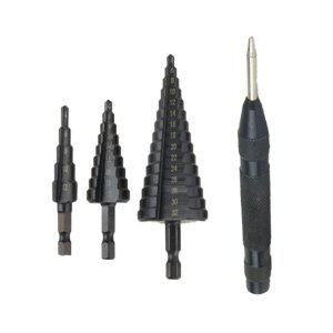 스텝드릴비트 4P 센터펀치 홀가공 육각샹크 천공날
