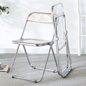 투명 아크릴 접이식 폴딩 의자 보조 간이 체어