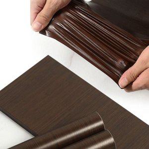 짙은 갈색 나무 무늬 시트지 가구시트지 우드필름지