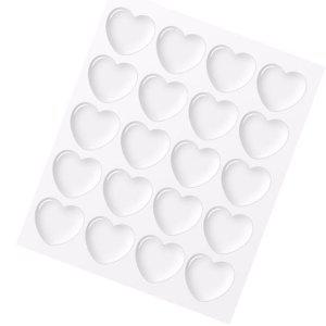 투명 하트 에폭시 레진 코팅 다꾸 수공예 만들기용품 스티커
