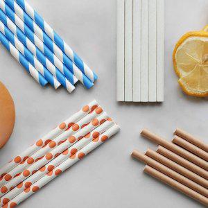 일회용빨대 스트로우 커피빨대 종이 종이스트로우 25p