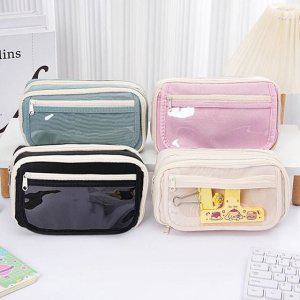 투명필통 파우치필통 펜파우치 학용품 필통