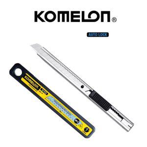 코메론 커터칼 9mm 오토락 칼날 10개 공업용 커터칼 장판 커터