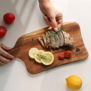 손잡이 서빙도마 나무도마 예쁜 주방 양면 쟁반 원목트레이 나무쟁반