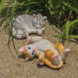 모우캣 테라리움 세트 장식소품 화분꾸미기 고양이 2P 미니어처소품 미니테라리움