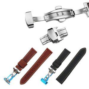 가죽 시계줄 손목시계 가죽 시계 디버클 밴드