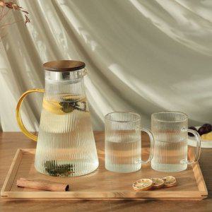 유리 직화 티포트 주전자 저그 예쁜 워터 티보틀 440ml 2p