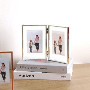 히키스 가족 아기 추억 메탈 프레임 포토 테이블 접이식 웨딩 사진액자4x6