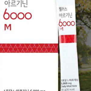 건강기능식품 건강식품 보조식품 아르기닌 6000M 15포 KS웰러스