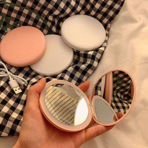 살림단짝 LED 미니 접이식 원형 손거울