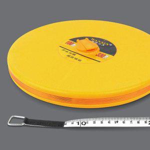 100M 자동줄자 원형 화이바줄자 산업용 측량 줄자