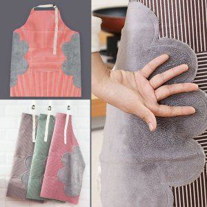 손닦는 방수 앞치마 일체형 앞치마+핸드타올