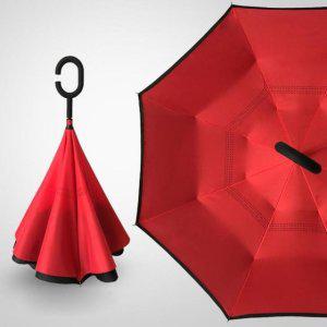 접이식 양산 햇빛차단 C형 양우산 고급 손잡이 장우산