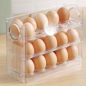 자동 폴딩 계란 보관함 정리 에그 트레이 케이스 30구