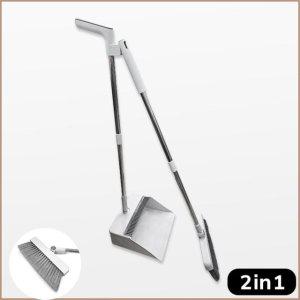 미용실빗자루 쓰레받기 미니 대형 플라스틱 대나무 업소용 실내 2in1 접이식 쓰레받기 세트