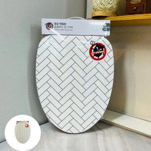 변기시트커버 뚜껑 온열 교체 일회용 무소음 극세사 양변기 헤링본 슬림하드 변기커버