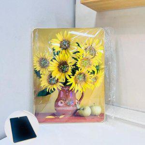 캔버스액자 거실 사진인화 포스터 팝아트 화분 아트 그림 액자 30x40 해바라기8 송이화병