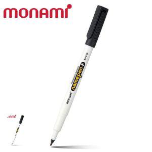 사인펜 똑딱이네 굵은 퀵마크 노크식 유성 컬러 중간글씨네임펜 F 중간글씨용 12자루 블랙