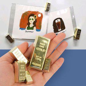 금괴 골드바 냉장고자석 중형 모형 골드바 메모판자석