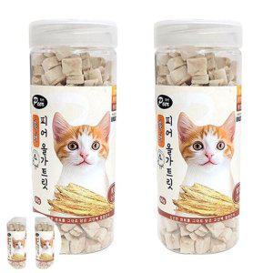 냥이간식 트릿 수수펫후드 건조 야채간식 펫츠홈 고양이 동결건조 올가트릿 북어 60g x2