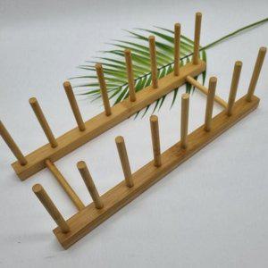 정리대 꽂이 수납 원목 주방 대나무 거치대 접시