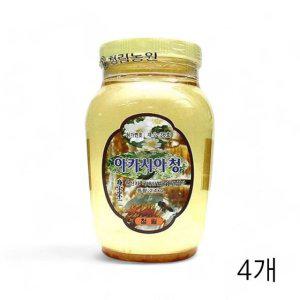 청림농원 아카시아청 꿀 2.4kg X 4개 국내산 식자재