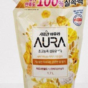 AURA 섬유유연제 리필 골드 미드나잇 본품 대용량 향오래가는 향기좋은