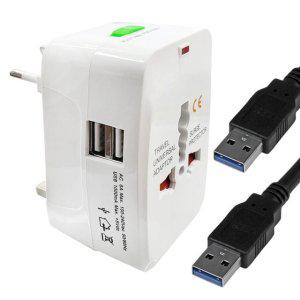 여행용 멀티 어댑터 USB 충전 해외여행 돼지코 플러그 멀티탭
