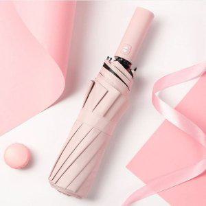 핑크 접이식 자동 우산 암막 양산 자외선차단 여성 심플무지 겸용