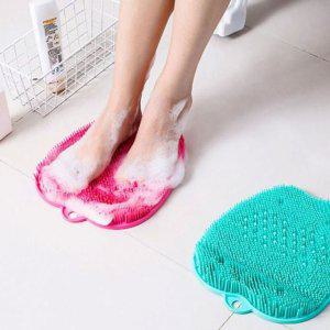 핑크 발 세척 매트 손안대고 발씻기 욕실 각질 풋워시 발관리