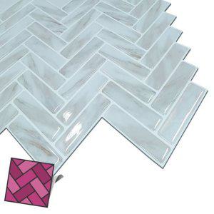 헤링본 대리석타일 스티커타일 시트 갈매기 벽돌 4mm