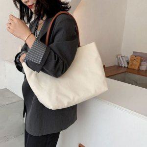 화이트 숄더백 캔버스백 여성 캔버스토트백 여성토드백 빅백 빅에코백 여행용숄더백