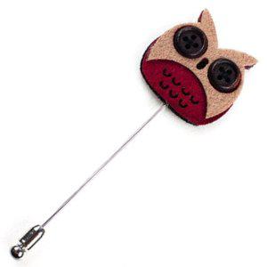 부엉이 패브릭 브로치 남성 정장 악세사리 남자 넥타이핀 코르사주